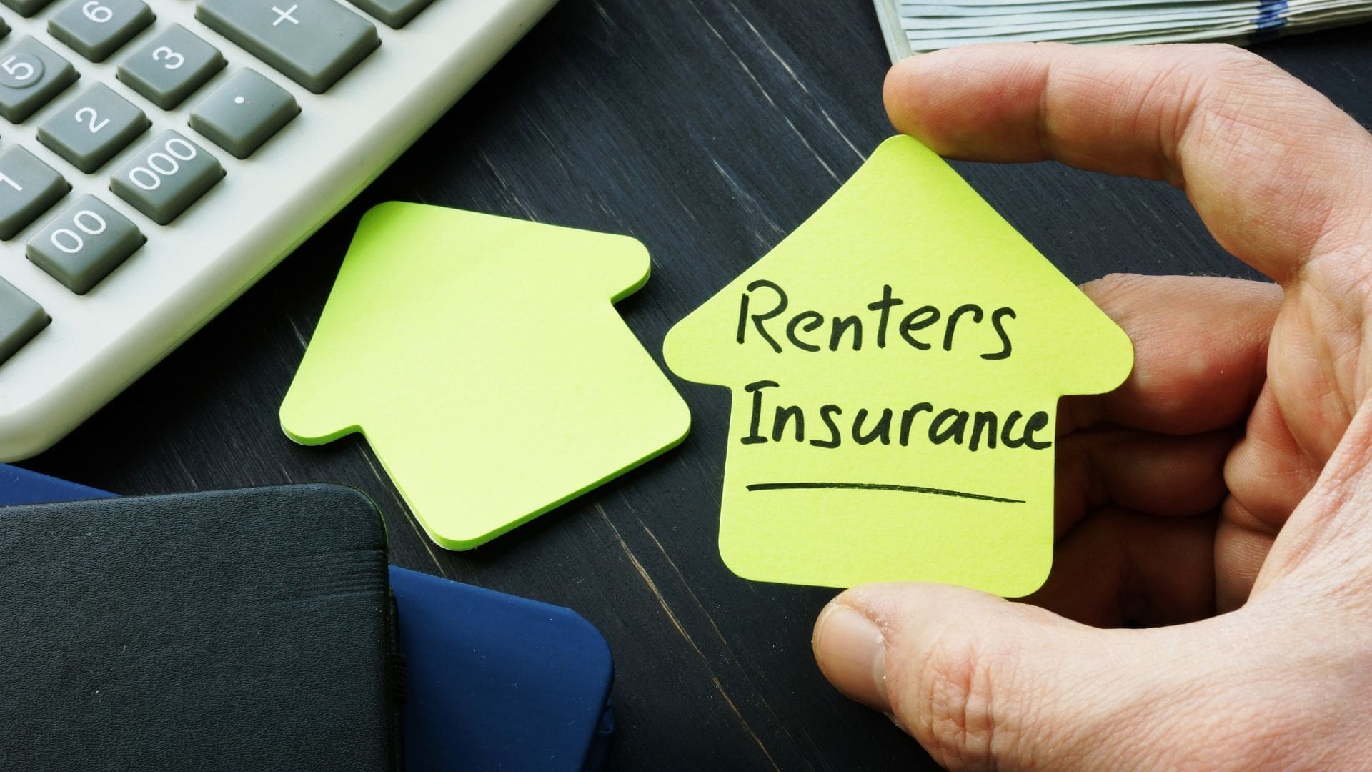 Renters Insurance Written On The House Shaped Sheet